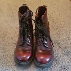 Cherry red (Dr. Marten style) boots